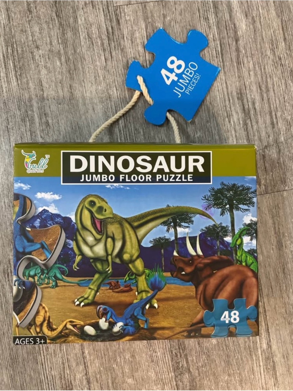 Dinosaur Jumbo Floor Puzzle - Green